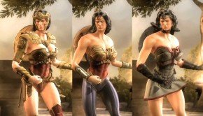 Injustice Gods Among Us Wonder Woman interactive backgrounds, multi-tiered arenas, STAR Labs missions