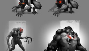 Concept Art of the Monsters in 2.5D action horror sidescroller Final Exam Basic Jumper Tank