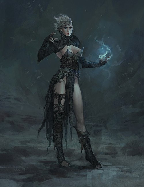 Bound by Flame has a witch companion called Edwen