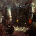 Infamous: Second Son Concept Art illustrates futuristic Seattle