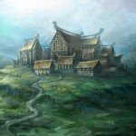 Epic Norse mythology-based RPG Runemaster screenshot of Midgard, Human settlement concept art
