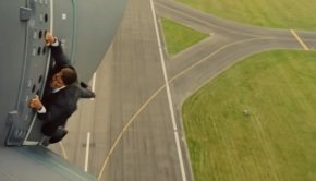Ethan Hunt hangs on to a plane in Mission: Impossible Rogue Nation teaser