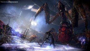 Quartet of screenshots from scifi action RPG The Technomancer