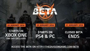 Tom Clancy’s The Division Beta starts 28 January