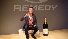 Quantum Break goes gold; Sam Lake celebrates with champagne